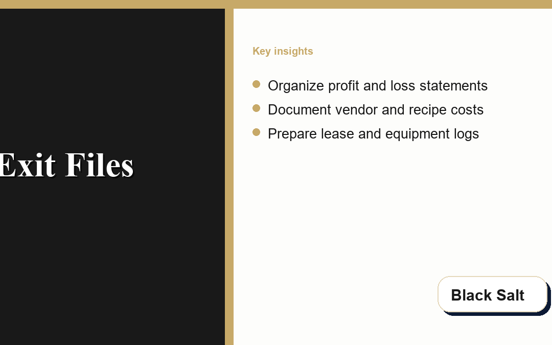 What Restaurant Owners Should Organize Before Talking With Buyers