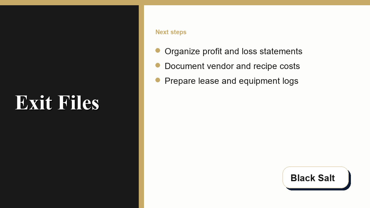 Document folder labeled lease agreements next to restaurant facility plans